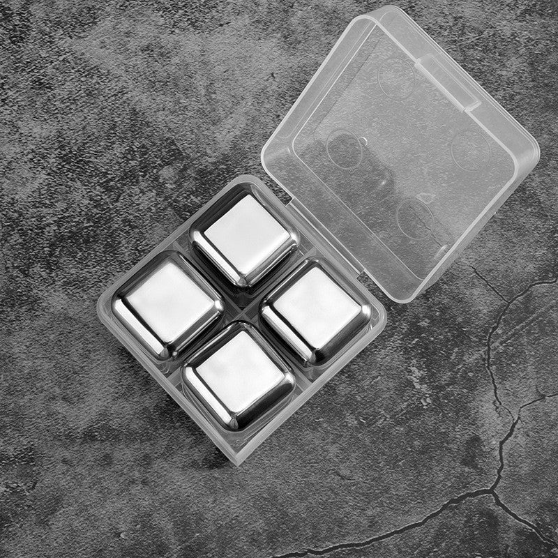 Stainless Steel Whiskey Chilling Stones – 4 Pack