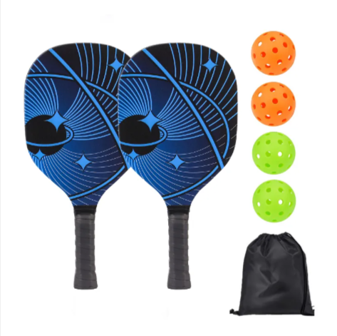 Pickleball Paddle Set with Balls & Carry Bag