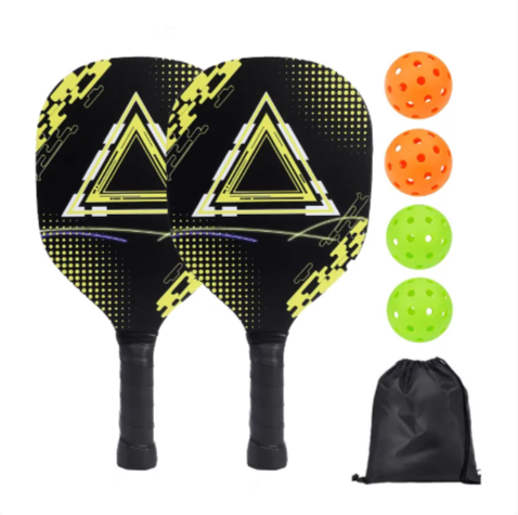 Pickleball Paddle Set with Balls & Carry Bag