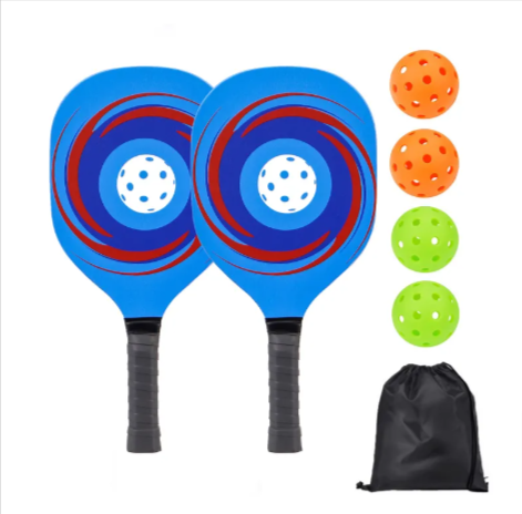 Pickleball Paddle Set with Balls & Carry Bag