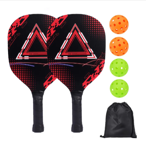Pickleball Paddle Set with Balls & Carry Bag