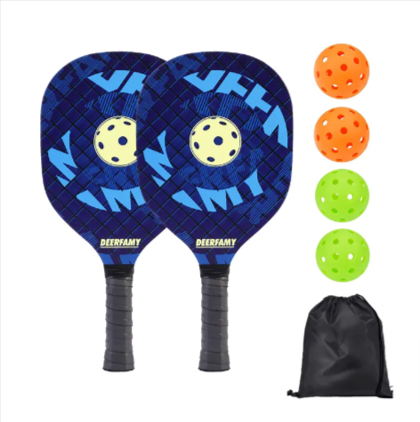 Pickleball Paddle Set with Balls & Carry Bag