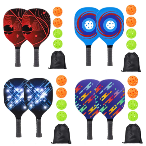Pickleball Paddle Set with Balls & Carry Bag