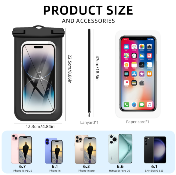 Waterproof Phone Pouch for Boating, Beach & Travel