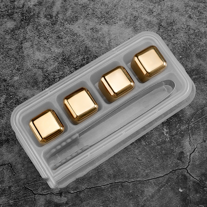 Stainless Steel Whiskey Chilling Stones – 4 Pack