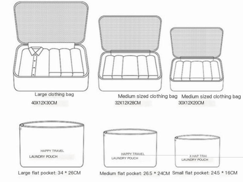 Travel Packing Cube Organizer Set