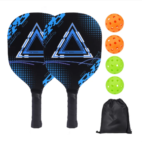 Pickleball Paddle Set with Balls & Carry Bag