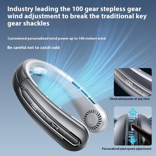 Portable Neck Fan for Golf, Travel & Outdoor Leisure