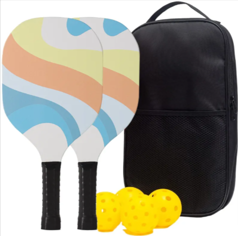 Pickleball Paddle Set with Balls & Carry Bag