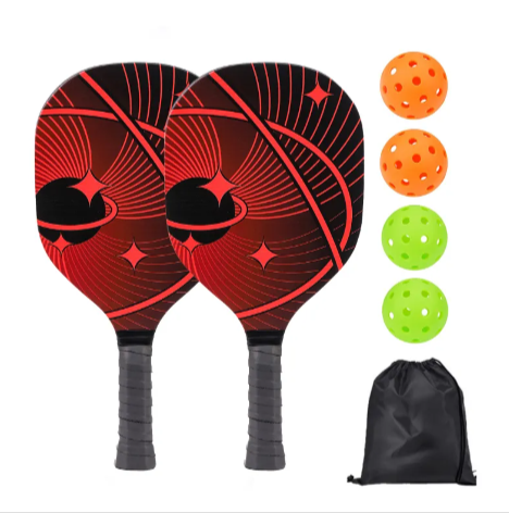 Pickleball Paddle Set with Balls & Carry Bag