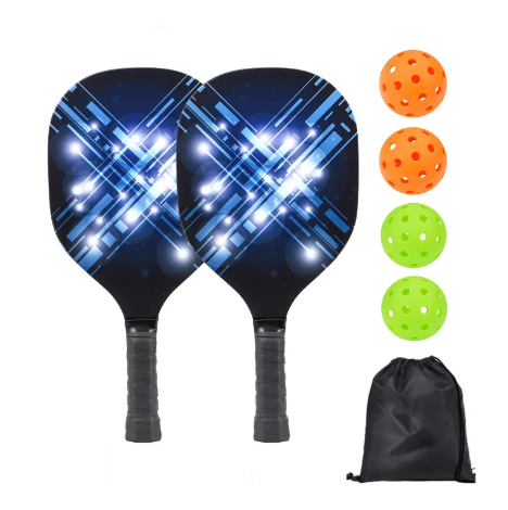 Pickleball Paddle Set with Balls & Carry Bag