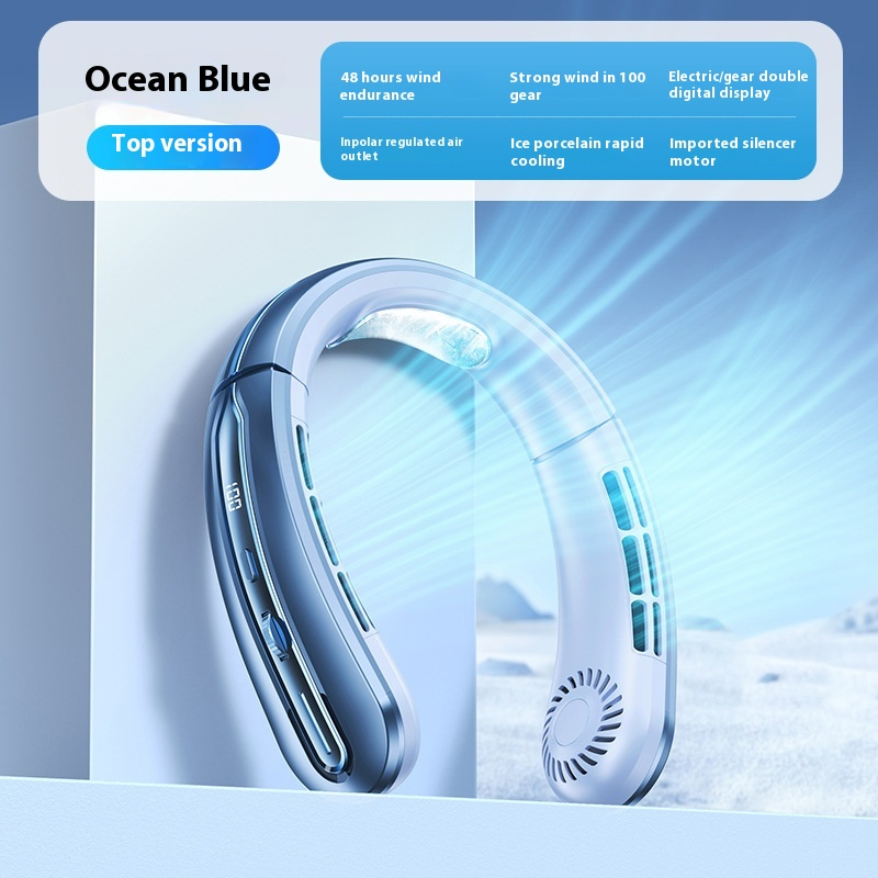 Portable Neck Fan for Golf, Travel & Outdoor Leisure
