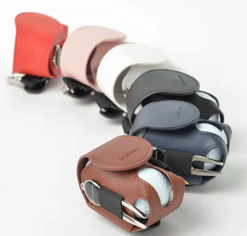 Leather Golf Ball Pouch