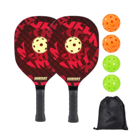 Pickleball Paddle Set with Balls & Carry Bag