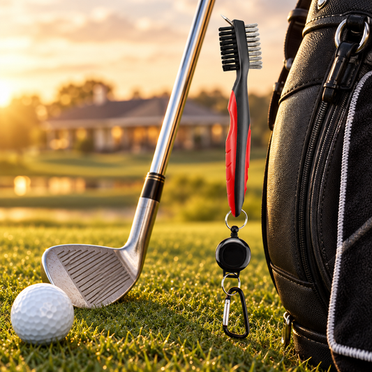 2-Sided Golf Club Groove Brush lifestyle image for LeisureNest Clubhouse