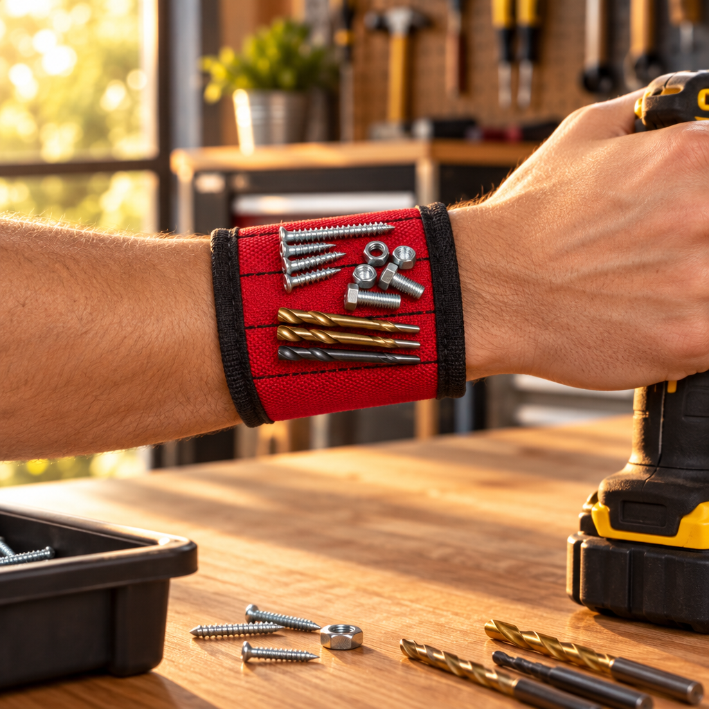 Magnetic Tool Wristband lifestyle image for LeisureNest Clubhouse