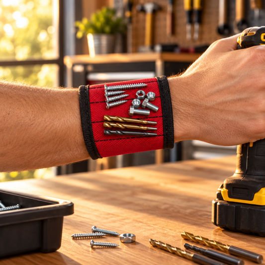Magnetic Tool Wristband lifestyle image for LeisureNest Clubhouse