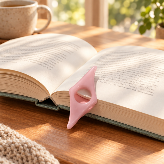Thumb Book Page Holder lifestyle image for LeisureNest Clubhouse