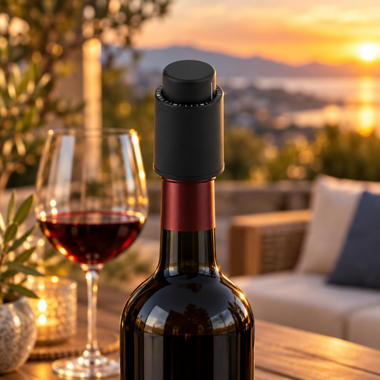 Vacuum Wine Stopper lifestyle image for LeisureNest Clubhouse